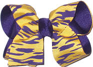Toddler Purple with Yellow Gold and Purple Zebra Stripes Stripes